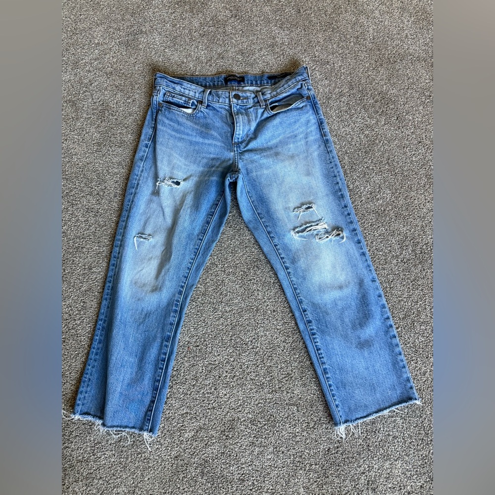 Banana Republic Women’s Destructed Girlfriend Jean 27 Petite
